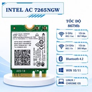 INTEL AC 7265 WIFI CARD – WIFI 5 867Mbps + BLUETOOTH 4.2 for Laptop and Pc