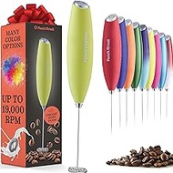 Powerful Handheld Milk Frother, Mini Milk Foamer, Battery Operated (Not included) Stainless Steel Drink Mixer for Coffee, Lattes, Cappuccino, Frappe, Matcha, Hot Chocolate.