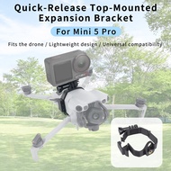 Top Extension Bracket for DJI Mini 5 Pro - Lightweight 3D-Printed Action Camera Mount with Multi-Int