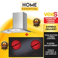 VEES 1200 m3/h DH-01TG Cooker Hood + 4600W HL-460 Germany Schott Ceran Delicooker Electric Cooker