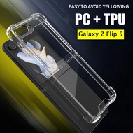 For Samsung Z Flip 5 Case Acrylic+TPU Shell Cover Samsung Z Flip 5  Transparent Mobile Phones Fundas