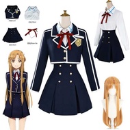 C Asuna Cosplay Anime Yuuki Costume Yuki Coat Shirt Short Skirt Carnival Halloween Comi