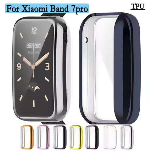 TPU Cover For Xiaomi Band 7pro Protector Shell With Screen Protector Durable Screen Watch Protection