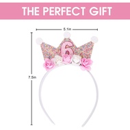Toddlers' Birthday Crown Headbands - Princess Tiara and Flower Crown for Girls, 2nd to 6th Birthday 