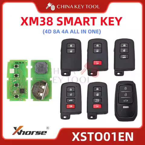 1PCS Xhorse XSTO01EN Global Version For Toyota XM38 Smart Key 4D 8A 4A All in One with Logo for VVDI