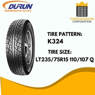 DURUN TIRES K324--- DAV LT235/75R15 8PR 110/107Q  (Tubeless) Sport utility Vehicle A/T