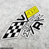 Motorcycle GP Rider Sticker-46 Rossi Championship Track Flag MOTOR RANCH Motorcycle Modified Reflective Sticker