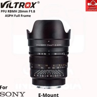 [SIAP KIRIM] LENSA VILTROX PFU RBMH 20MM F1.8 ASPH FULL FRAME WIDE ANGLE E-MOUNT KAMERA SONY MIRRORL
