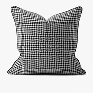 Simple High-End Houndstooth Sofa Cushion Pillow Sample Room IQ9Z