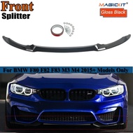 Front Bumper Spoiler Cover Lip For BMW F80 M3 F82 F83 M4 2015-2020 CS Style Diffuser Protector Guard