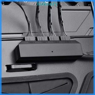 KOK Computer for Case Fan Hub 1 to 4 PWM Fans Speed Controller 4pin 3pin PC PWM Fan Hub Fan Speed Co
