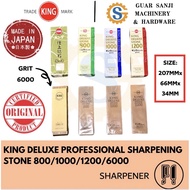 KING DELUXE GRIT 800/1000/1200/6000 PROFESSIONAL SHARPENING STONE WHETSTONE JAPAN BATU ASAH ELOK