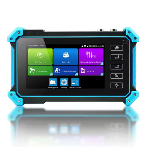 8MP 6 in 1 Camera Tester, IPC-5100 Plus 8MP HD Display Video Monitor IPS Touch Screen IP Camera Test