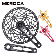 MEROCA Folding Bike Hollow Crank 53T 56T 58T 130Bcd Spider Chainring Cnc Litepro Hollow Crankset