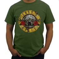 Men Cotton T Shirt Summer Brand Tshirt Guns N Roses Bullet Logo Black Men'S Graphic T-Shirt Fashion Unisex Teeshirt Euro Size