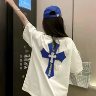 HRX3 Chrome Hearts Street Wear White Short-Sleeved t-Shirt Men Women Summer Loose Couple Tops