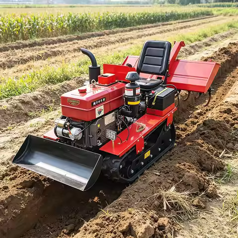 Customized 35HP Tracked Paddy Field Cultivator Puddling Harrow Leveling Stubble Incorporation Seedin