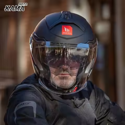 MT Motorcycle Helmet MT Cosmo SV 3/4 Open Face Helmet Men Women Breathable Double Lenses Tail Jet Sc