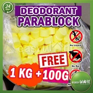 EASYWARE 2023 [1KG + FREE 100G] Para Block Deodorant Toilet Ubat Gegat Serai Wangi Penghalau Lipas T