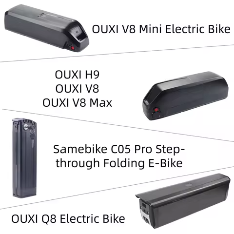 OUXI Ebike Battery 36V 48V 10.4Ah 13Ah 15Ah 17.5Ah 20Ah for 500W 1000W OUXI Q8 V8 H9 Mini Max Samebi