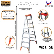 Winner Ladder 8/9/10/11/12-Step Aluminium Double-Sided TanglePrufTM Ladder 150KG Duty Rating Heavy D