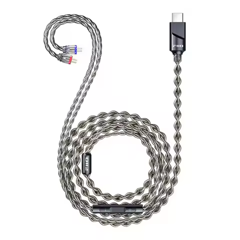 FiiO LS-TC2 HiFi USB-C to 0.78mm 2pin Headphone Type-C cable with Built-in digital Audio decoding, 8
