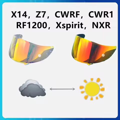 Motorcycle Helmet Photochromic Lenses for SHOEI X14 Z7 NXR RF-1200 RF-SR X-Spirit CWR-1 CWR-F RYD