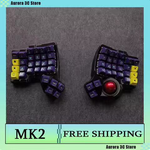Charybdis Mk2 4x6 Split Keyboard Kit Custom Hotswap Wired Dual-Mode Trackball Mechanical Bluetooth K