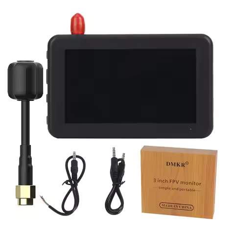 DMKR 5.8G 40CH 3Inch LCD Display 480x320 FPV Monitor Build-in Battery Auto Search For RC Multicopter