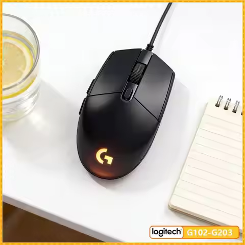 Logitech G203 Prodigy Wired Gaming Mouse 8000 DPI RGB Lighting 6 Buttons On-Board Memory 1000Hz Poll