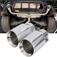 1PCS 304 Stainless Steel Car Universal Exhaust System Tip For BMW VW GTI MK7 Golf 7 Nozzle Single Mu