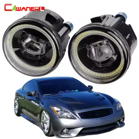 2 X Car LED Lens Fog Light 30W H11 Angel Eye DRL Fog Daytime Running Lamp For Infiniti G G25 G37 201
