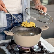 【Sambonet】義大利製 Silver Force雙耳湯鍋附蓋-24cm