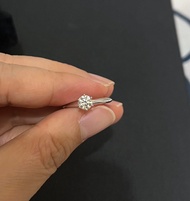 PT 900 Tiffany 經典 六爪 半卡 鑽石 戒指 Diamond ring 