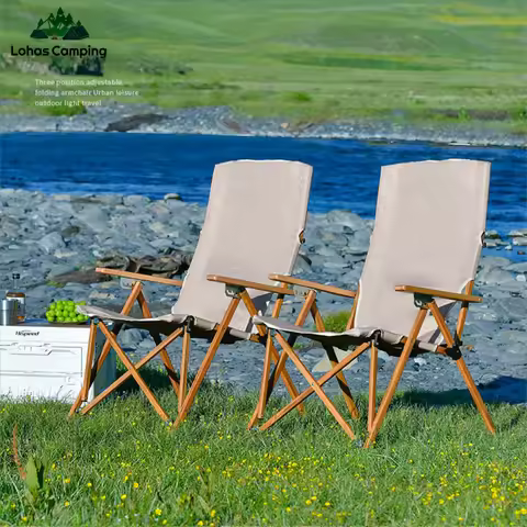 Lohascamping 4-speed Angle Adjustable Backrest Camping Relax Chair aluminum alloy folding Relax chai
