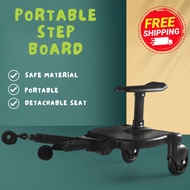 Extension 2-in-1 Stroller Step Buggy Board Connector Stroller Buggy Board with Seat Stroller Standin