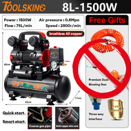8L 2.5hp & 30L 4.5hp Air Compressor Double Cylinder Air Pump for Woodworking