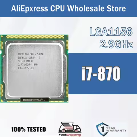 Intel Core i7-870 2.9GHz 4 Cores 8 Threads 8M 95W i7 870 Computer CPU Processor Server LGA1156