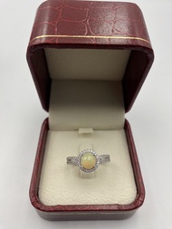 แหวนโอปอล์(พลอยแท้) เงินแท้ 925 เคลือบทองคำขาว