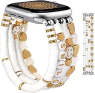 JR.DM Beaded Bracelet Compatible with Apple Watch 40mm 38mm 41mm 42mm for Women, Cute Fashion Preppy
