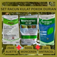 [1 Set ] Aliette 250g + Antracol 70WG 1kg + Monceren 500g set Fungicide / Racun kulat untuk Pokok Du