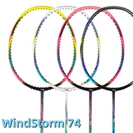 Li Ning WindStorm 74 (6U) Super light all carbon fiber badminton racket with both attack and defense capabilities（100% Original）