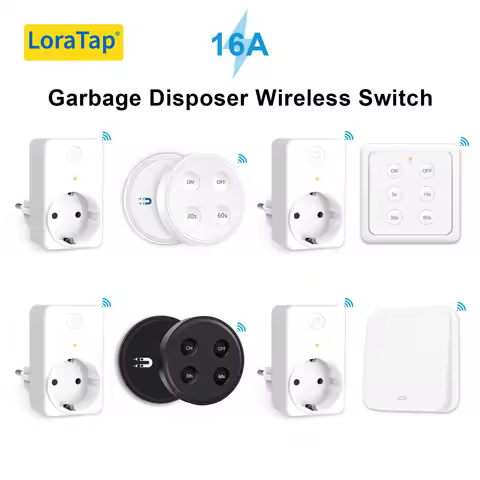 Wireless Korea EU Plug Outlet Socket for Food Waste Grinder Garbage Disposer Remote Control Timer Ai