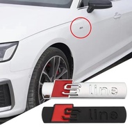 3D Metal SLINE Emblem Car Body Trunk Sticker Auto Decoration Accessorie For Audi S Q7 A1 A7 Q3 8L TT