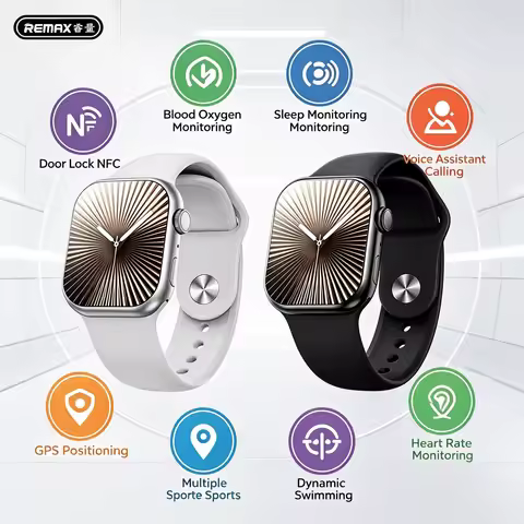REMAX 42mm Mini Smart Watch Zinc Alloy 1.75 Inch TFT Display Bluetooth Calling Heart Rate Monitor Sp