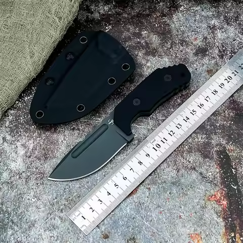 Small Knife 6.49INCH Fixed Blade Knife 8Cr13Mov Steel Blade G10 Handle Outdoor EDC Camping Knife Hun