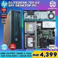 HP Elitedesk 705 G2 SFF Desktop PC | AMD A10 and A8-PRO, 4GB RAM DDR3, 250GB HDD, 200w 80+ Platinum Power Supply | Wifi ready | We also have Laptop, Desktop package, Gaming PC, Accessories | GILMORE MALL