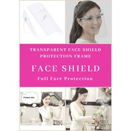 [Ready Stock ]Anti-Fog Transparent Face Shield Protection Frame + Face shield