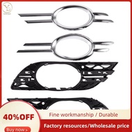 4Pcs Front Bumper Fog Light Chrome Grill Trim Cover Left Right for - 2007 2008 2009 W211 E320 E350 E