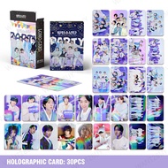 30pcs Flash Laser Photocard Lomo Card Kpop Korea Blackpink BTS Stray Kids New Jeans Holographic Albu